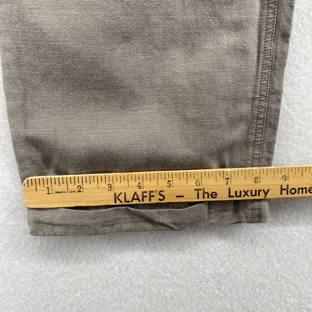 EILEEN FISHER Pants S Soft Cotton Canvas Chino Straight Cropped Cuff Detail Gray - Picture 12 of 14